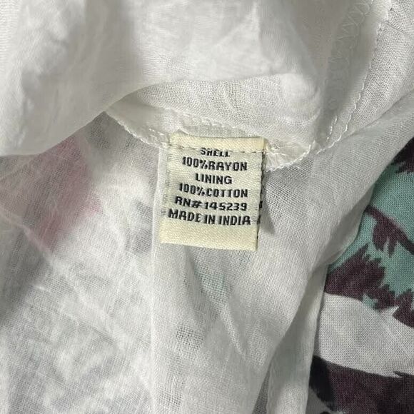 Sim & Sam Womens Pink/Gray/Green Tropical Smocked Lined V-Neck Maxi Dres… - Picture 11 of 14